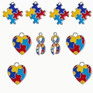 Moon Theme Rainbow-Colored True Love Forever Series Modern Art Charms